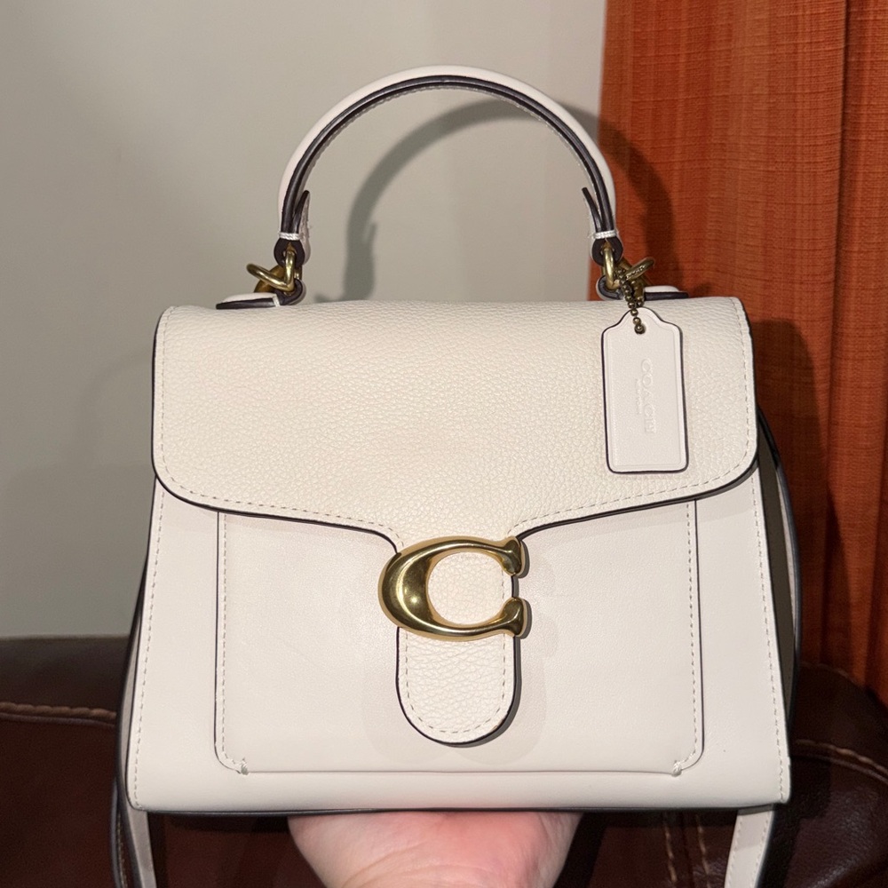 🔥🔥🔥Coach Tabby Mini Mixed Leather Top Handle Bag Crossbody Bag Satchel - Picture 12 of 13